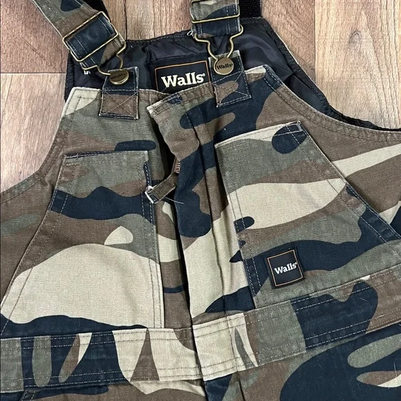 Walls Kids Camouflage insulated hunting / winter bib Overalls sz XL - Picture 2 of 5